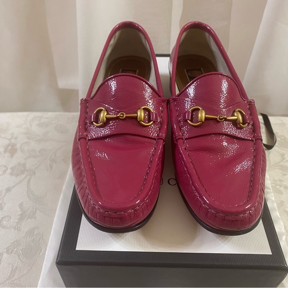 ❌Sold❌Gucci Horsebit Pink Patent Leather Loafers😍like new - Picture 5 of 11